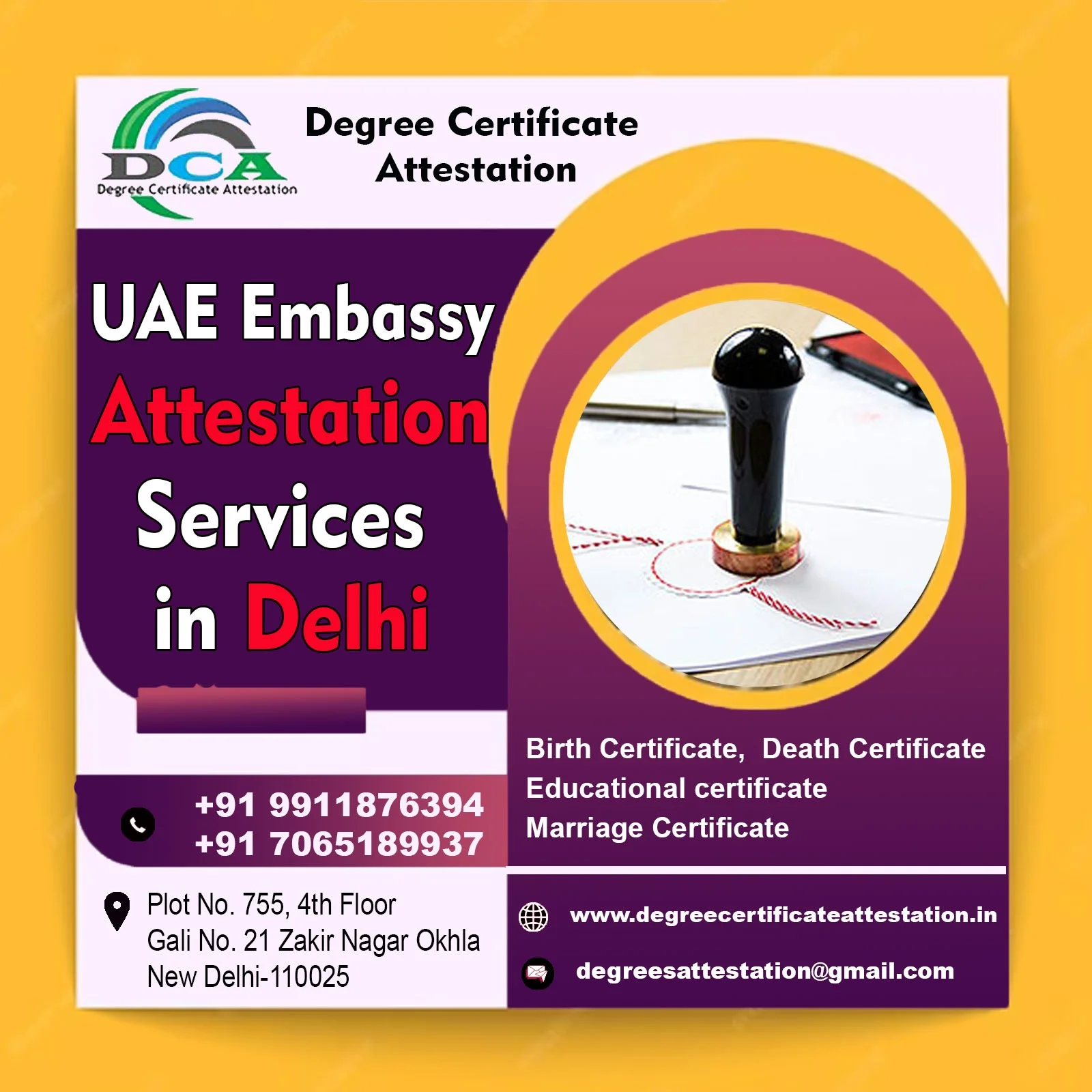 Uae Embassy Attestation Delhi Certificate Attestation For Uae 0031